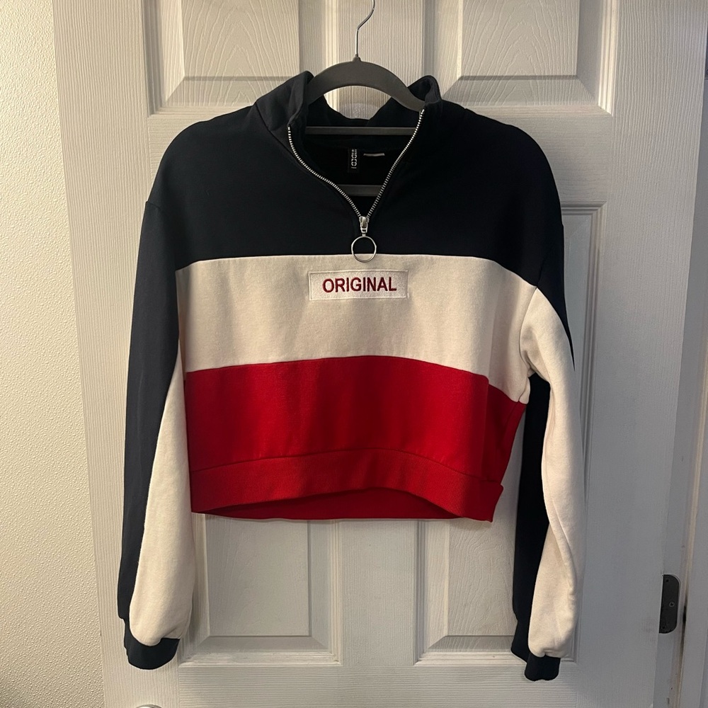 H&M Cropped half zip sweatshirt